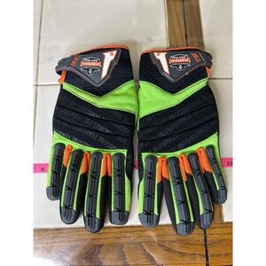 Ergodyne Tenacious Work Gear 924 Lime Impact Handling Gloves, Large, New‎